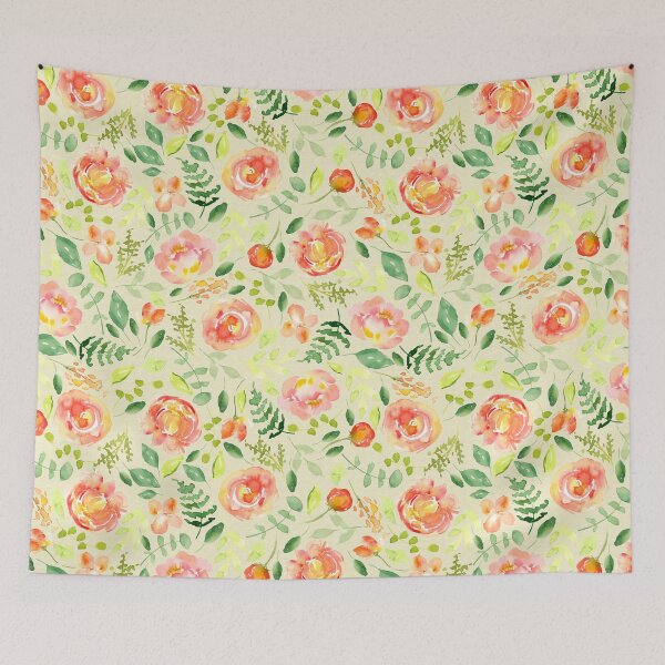 Item preview, Sunset Fall Florals in Watercolor designed and sold by Harpley Design Studio.