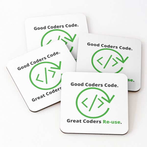 Item preview, Good Coders Code. Great Coders Re-use designed and sold by KammilDesigns.