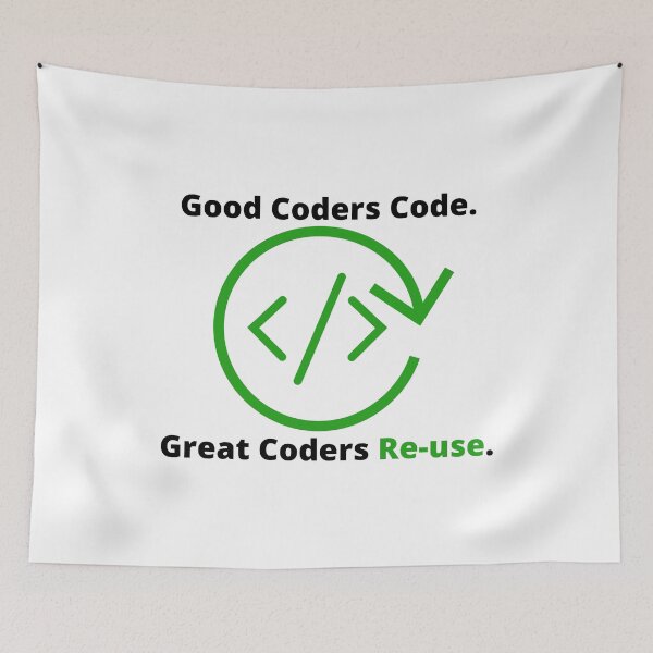 Item preview, Good Coders Code. Great Coders Re-use designed and sold by KammilDesigns.