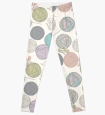 Balls of yarn pattern Leggings