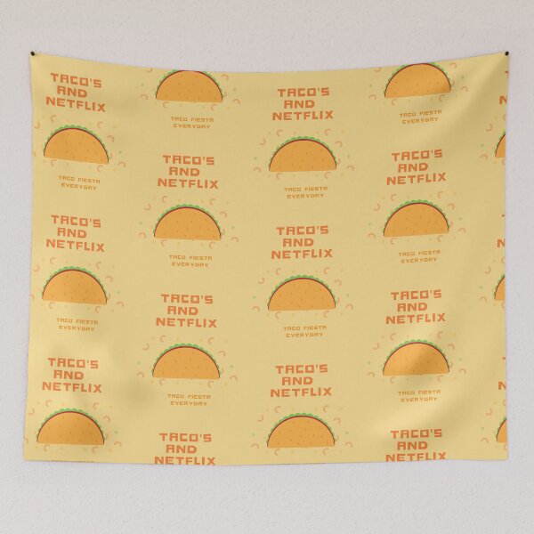 Item preview, Aesthetic "Tacos and Netflix" Artwork designed and sold by The Lord's Love Line.