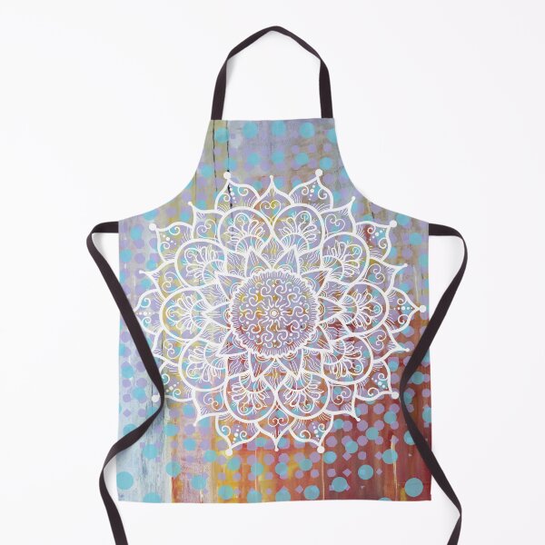 Item preview, White Pastel Light Mandala Polkadot Abstract Ombre Energy Waves  Modern Rainbow Vibes Aesthetic Designs Yoga designed and sold by Cymphonyskar.