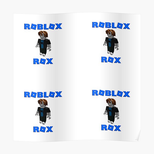 Bacon Noob Roblox Rox Sticker Pack Poster By Robloxrox Redbubble - roblox noob dabbing wallpaper