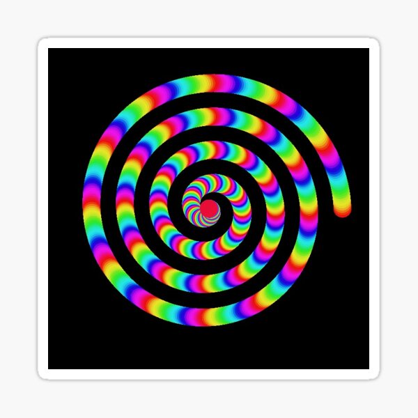 Mesmeric Kaleida Spiral Sticker