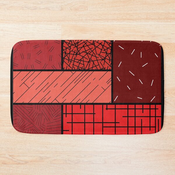 Item preview, Scattered Lines Tableau – Red designed and sold by RoguePatterns.