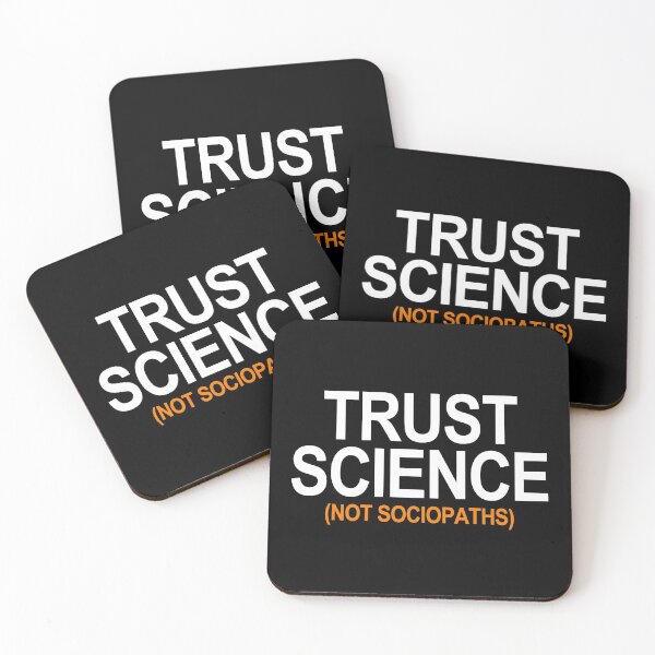 Item preview, Trust Science Not Sociopaths (orange menace) designed and sold by Thelittlelord.