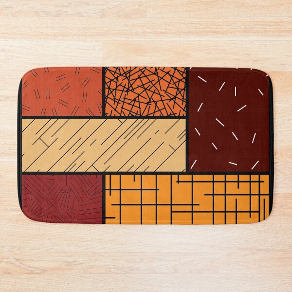 Item preview, Scattered Lines Tableau – Orange & Brown designed and sold by RoguePatterns.