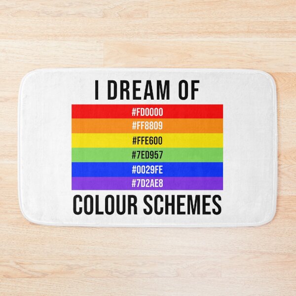 Item preview, I Dream Of Colour Schemes | Rainbow Colour Codes designed and sold by 4wordsmovement.
