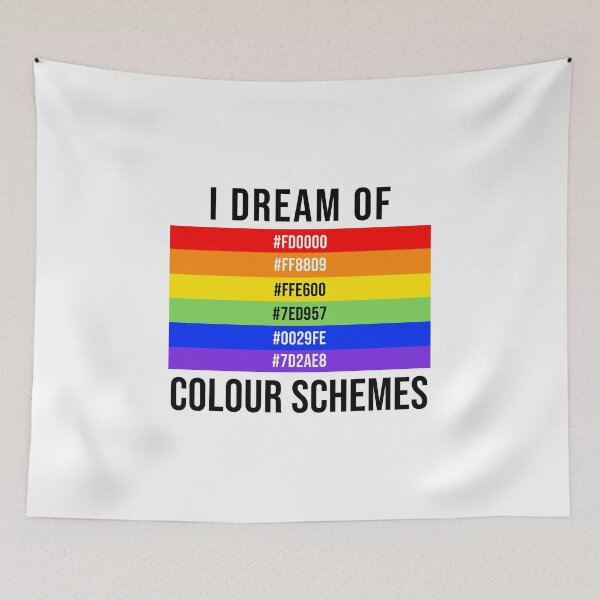 Item preview, I Dream Of Colour Schemes | Rainbow Colour Codes designed and sold by 4wordsmovement.