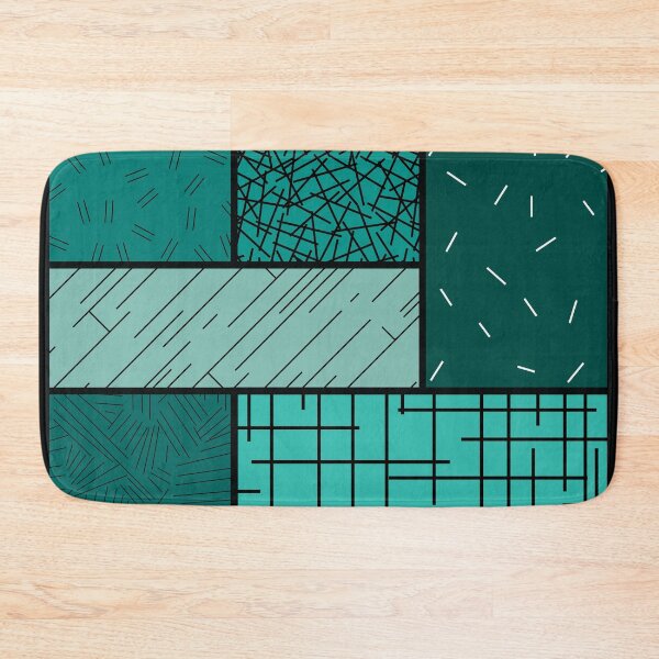 Item preview, Scattered Lines Tableau – Teal designed and sold by RoguePatterns.