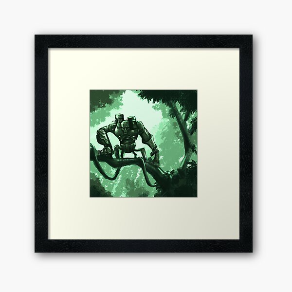 Vista previa del artículo con la obra «Gorila Cyber Monkey en la jungla», diseñado y vendido por Ilustra  Ideia.