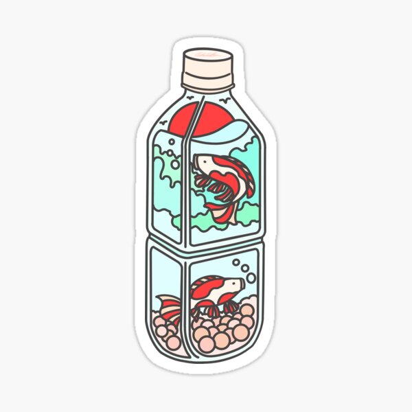Vista previa del artículo con la obra «Botella Koi», diseñado y vendido por SabrinaSana.