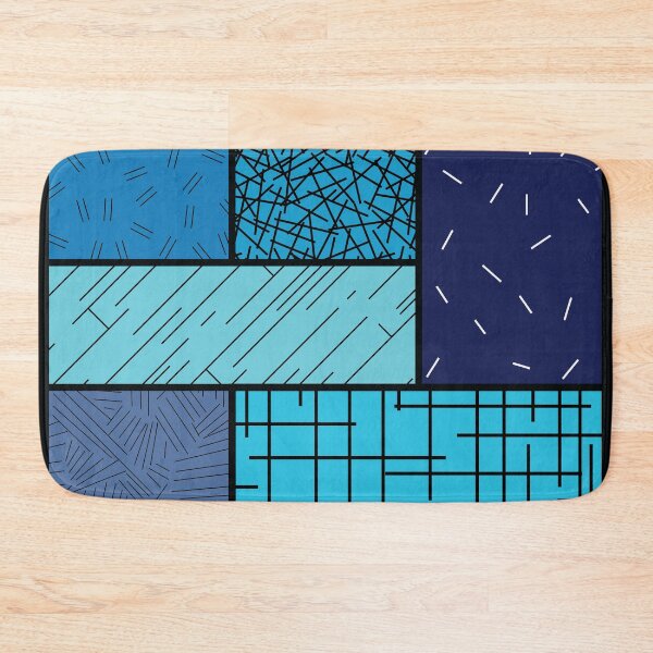 Item preview, Scattered Lines Tableau – Blue designed and sold by RoguePatterns.