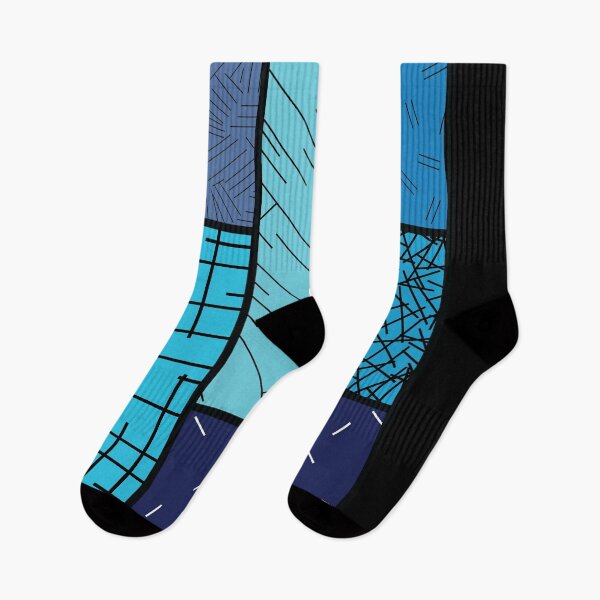 Item preview, Scattered Lines Tableau – Blue designed and sold by RoguePatterns.