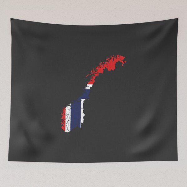 Item preview, Norway Flag Map with regions designed and sold by Alo.