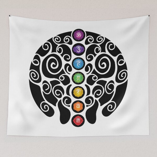 Item preview, 7 Chakra Abstract Tree Art - 42 WBG designed and sold by chakraplaza.
