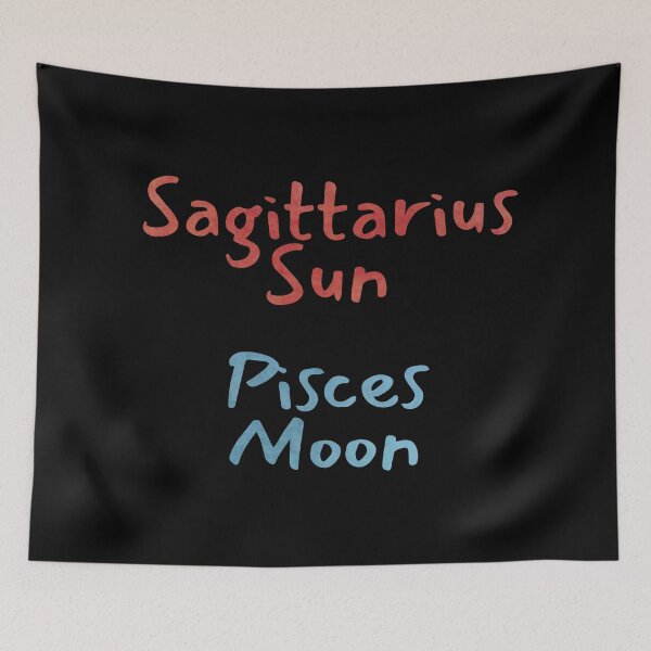 Item preview, Sagittarius Sun Pisces Moon Text designed and sold by leomooncreates.