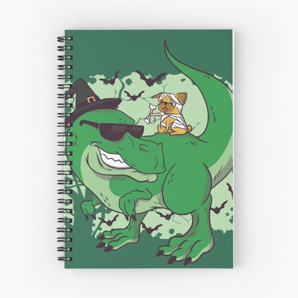 Item preview, Fun T-Rex and Pug Trick or Treat Halloween designed and sold by SLAG-Creative.