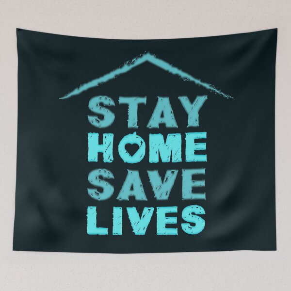 Item preview, Stay Home Save Lives in Blues designed and sold by aventi24.