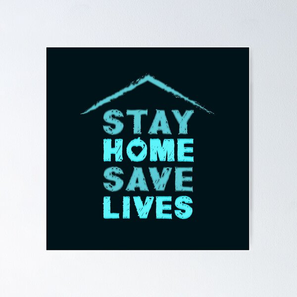 Item preview, Stay Home Save Lives in Blues designed and sold by aventi24.