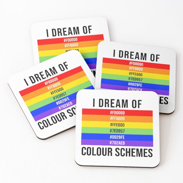 Item preview, I Dream Of Colour Schemes | Rainbow Colour Codes designed and sold by 4wordsmovement.