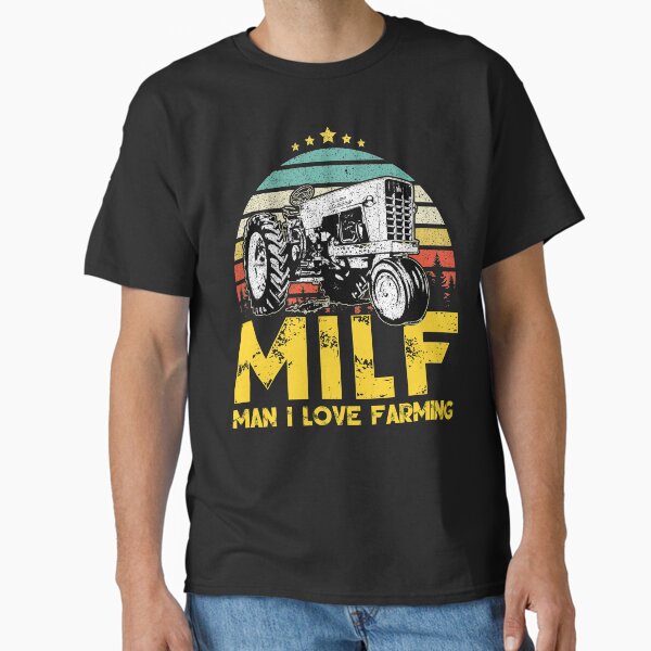 Vista previa del artículo con la obra «Milf Man I Love Farming: regalo divertido para los amantes de la agricultura, estilo retro vintage», diseñado y vendido por A7med-Design.