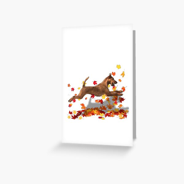 Item preview, Irish Terrier in the Leaves designed and sold by ProtanDesign.