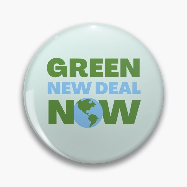 Item preview, Green New Deal Now (blue & green) - Climate Action Plan for Clean Jobs and Economy designed and sold by gimmesometees.