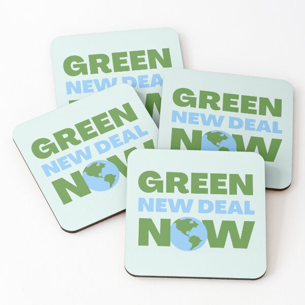 Item preview, Green New Deal Now (blue & green) - Climate Action Plan for Clean Jobs and Economy designed and sold by gimmesometees.