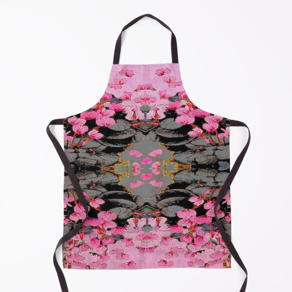 Item preview, ABSTRACTED PINK & BLACK-GREEN CYCLAMEN FLOWERS GARDEN ART designed and sold by sharlesart.