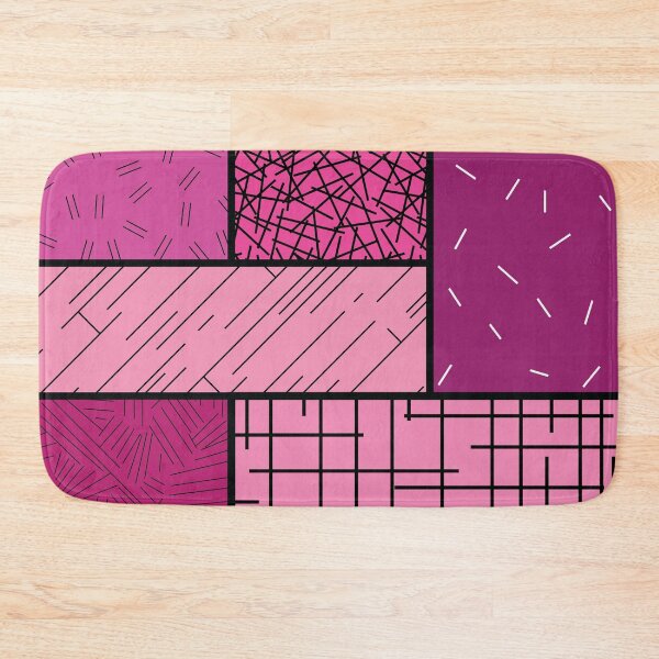 Item preview, Scattered Lines Tableau – Fuchsia designed and sold by RoguePatterns.