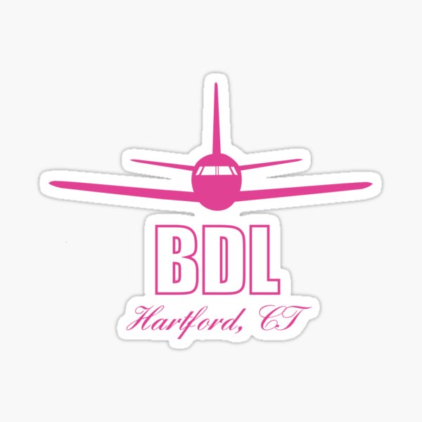 BDL Hartford Connecticut CT Airport Code Sticker