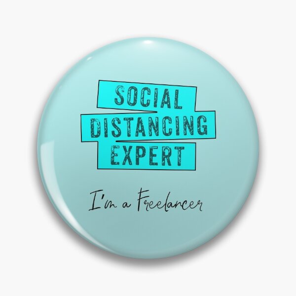 Item preview, Social Distancing Expert in Blue designed and sold by aventi24.