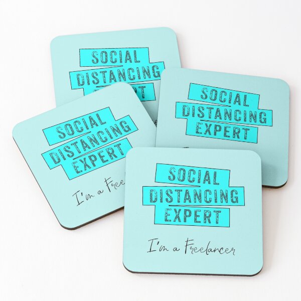 Item preview, Social Distancing Expert in Blue designed and sold by aventi24.