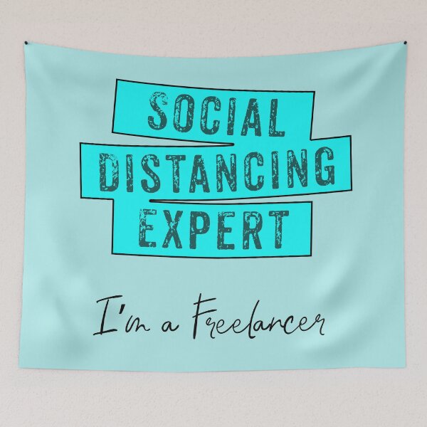 Item preview, Social Distancing Expert in Blue designed and sold by aventi24.