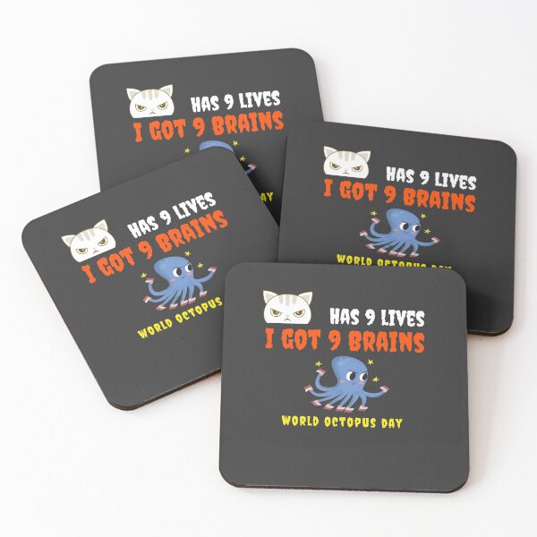 Item preview, World Octopus Day - Cat Has 9 Lives, I Got 9 Brains designed and sold by youngdstag.