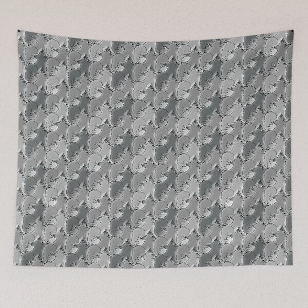 Item preview, Fox Tessellation - Grey designed and sold by DaveSavageArt.