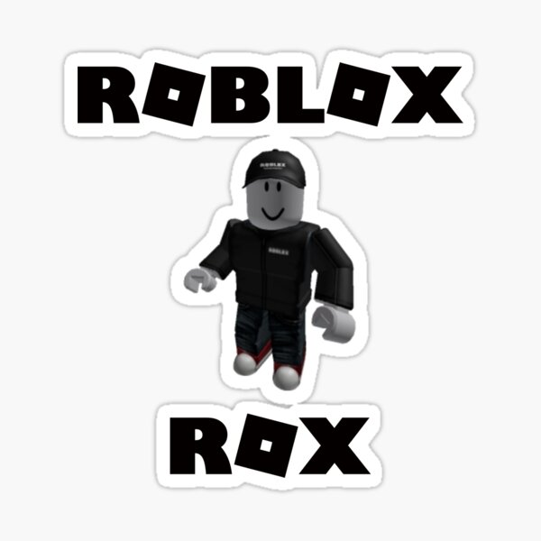 Roblox Logo Black Stickers Redbubble - roblox green and black motorcycle shirt