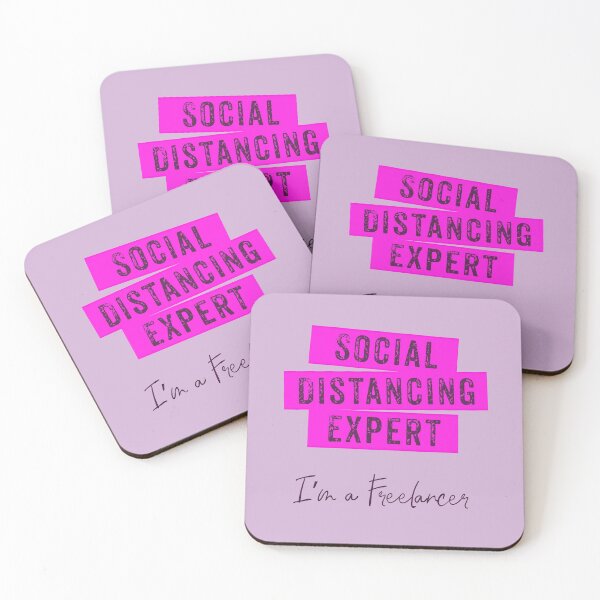 Item preview, Social Distancing Expert in Pink designed and sold by aventi24.