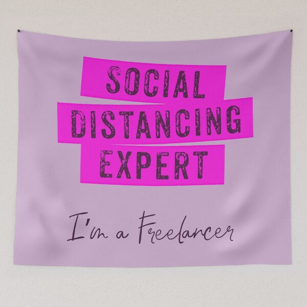 Item preview, Social Distancing Expert in Pink designed and sold by aventi24.