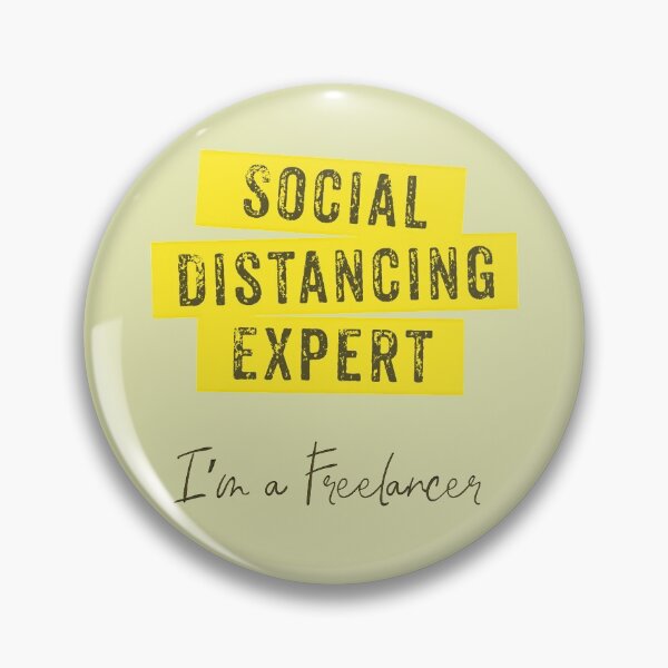 Item preview, Social Distancing Expert In Yellow designed and sold by aventi24.