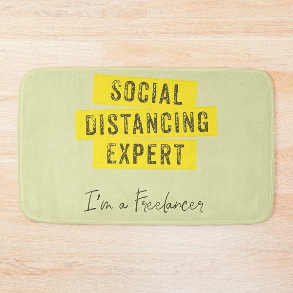 Item preview, Social Distancing Expert In Yellow designed and sold by aventi24.