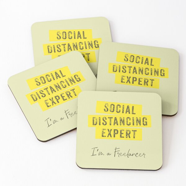 Item preview, Social Distancing Expert In Yellow designed and sold by aventi24.