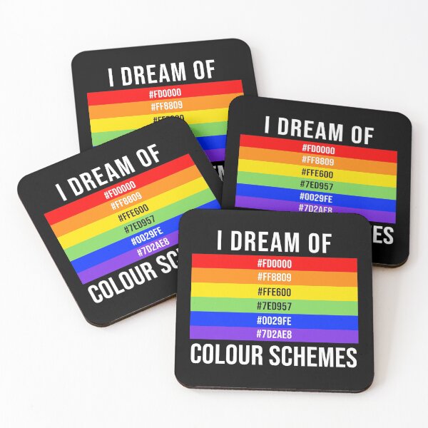 Item preview, I Dream Of Colour Schemes - Rainbow Colour Codes designed and sold by 4wordsmovement.