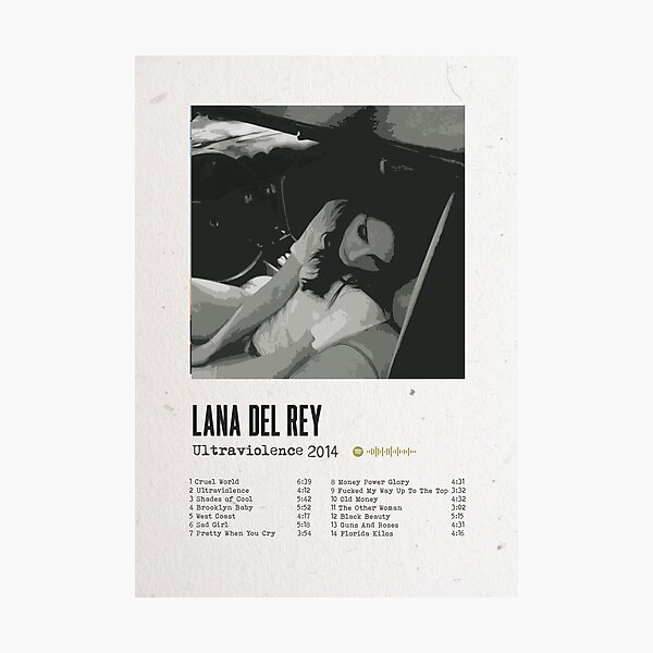 Lana Del Rey "Ultraviolence" Poster Photographic Print