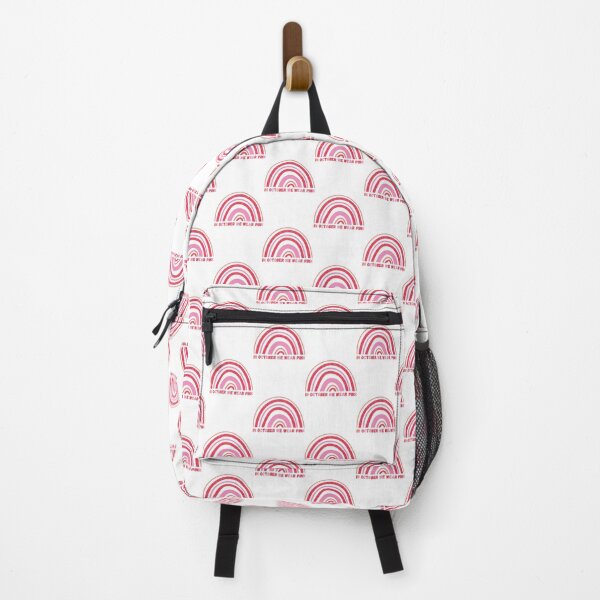 Item preview, In October We Wear Pink Breast Cancer Support Rainbow Baby designed and sold by kurokameart.