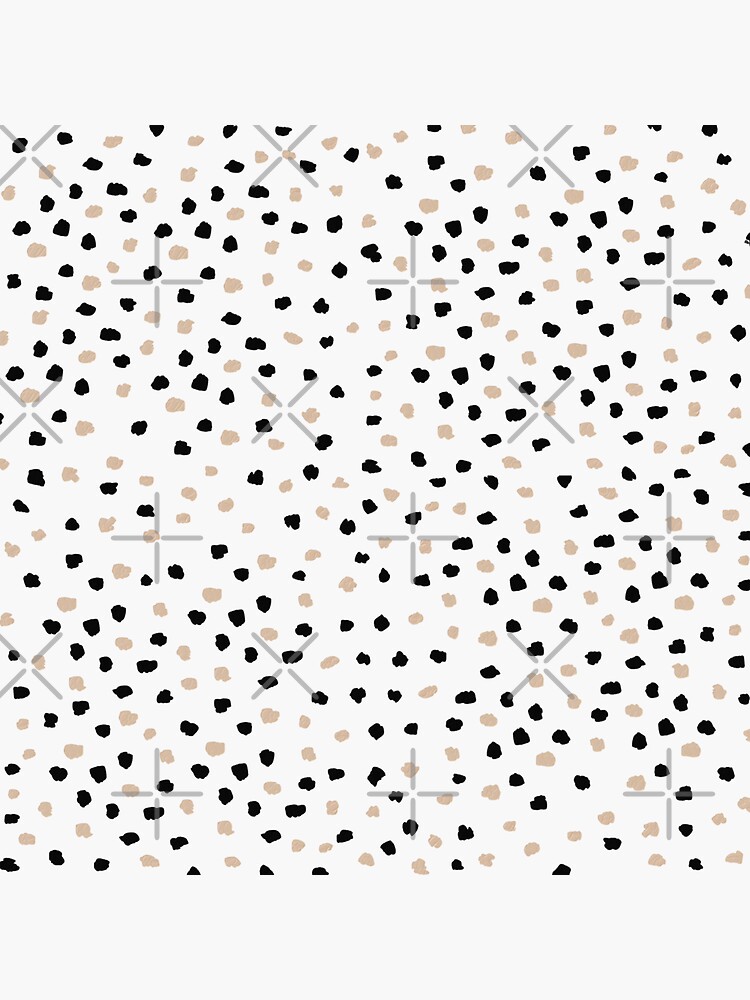 Thumbnail 3 of 3, Sticker, Simple Neutral Leopard Dots Pattern designed and sold by ebozzastudio.