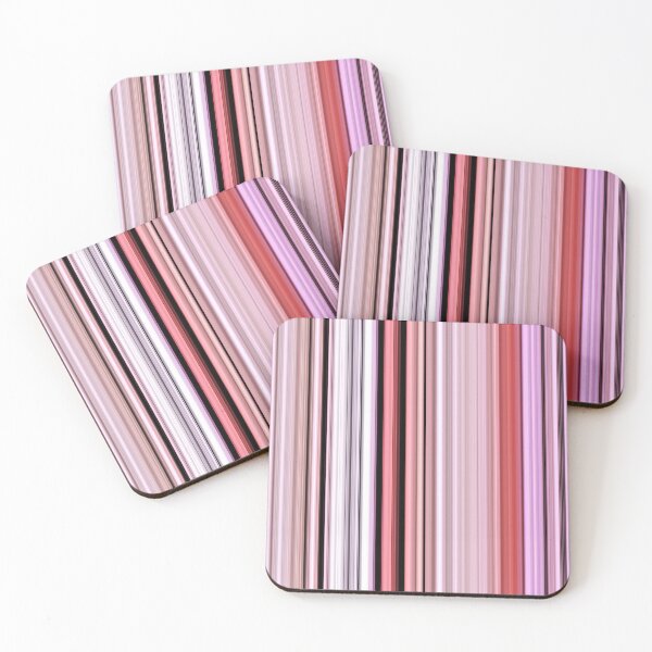 Item preview, Muted pink white black stripes designed and sold by VWDigitalPaint.
