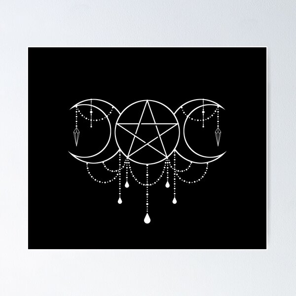 Item preview, Triple Moon Goddess Pentacle designed and sold by DistressedSwan.