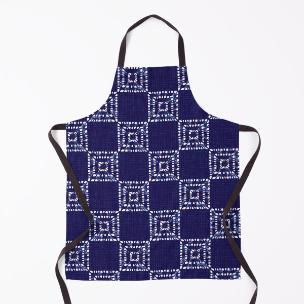 Item preview, Vector blue shibori squares pattern with canvas texture background.  designed and sold by jamiesoondesign.